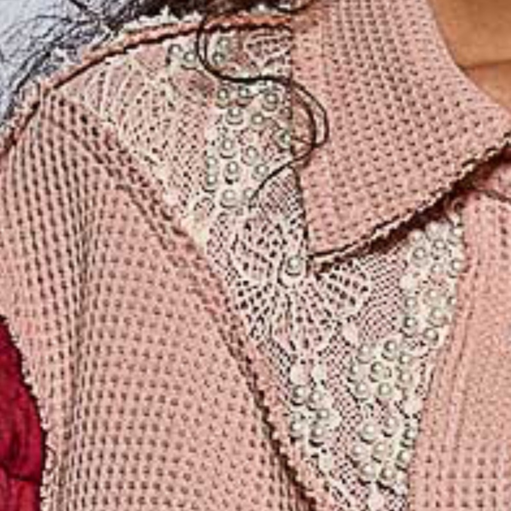 POL Women's Patchwork Jacket - Red and Pink - Picture 5 of 6
